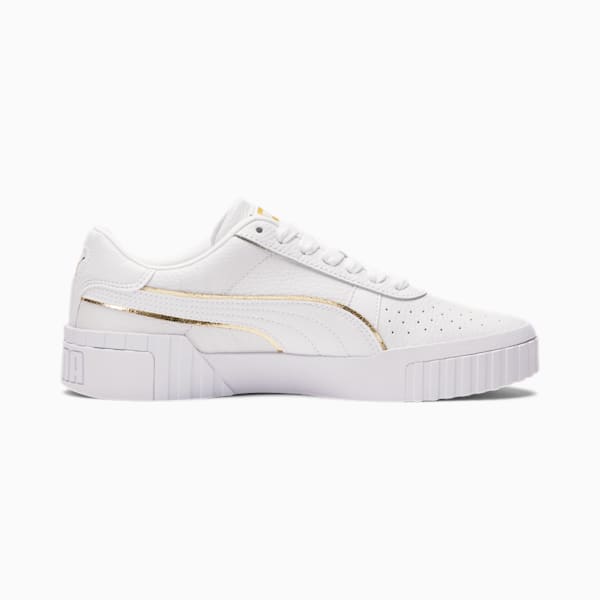 Cali Metallic Women's Sneakers, Puma White-Puma Team Gold, extralarge