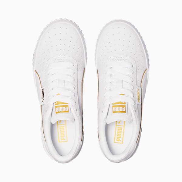 Cali Metallic Women's Sneakers, Puma White-Puma Team Gold, extralarge