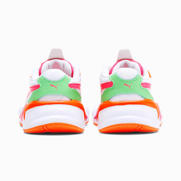 RS-X³ Crazy Toddler Shoes, Puma White-Glowing Pink-Summer Green, extralarge