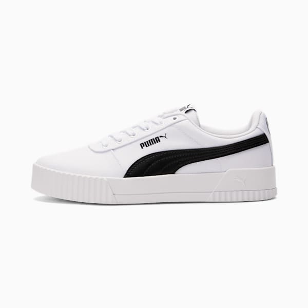 Carina Canvas Women's Sneakers, Puma White-Puma Black, extralarge