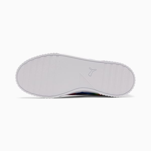 Carina Tie Dye Women's Sneakers, Puma White-Metallic Silver, extralarge