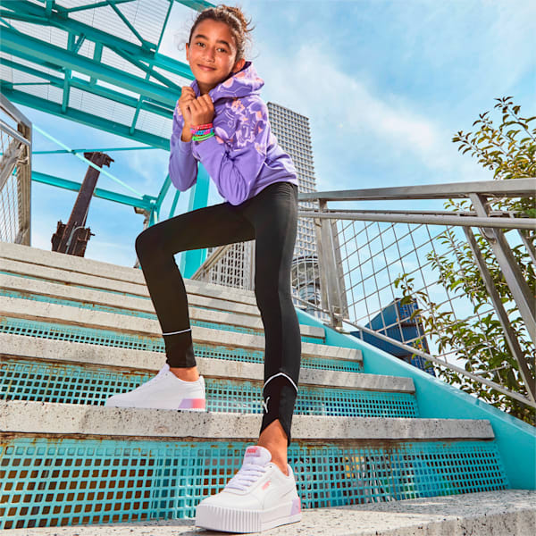 Carina Summer Fade Sneakers JR, Puma White-Puma White-Sun Kissed Coral, extralarge