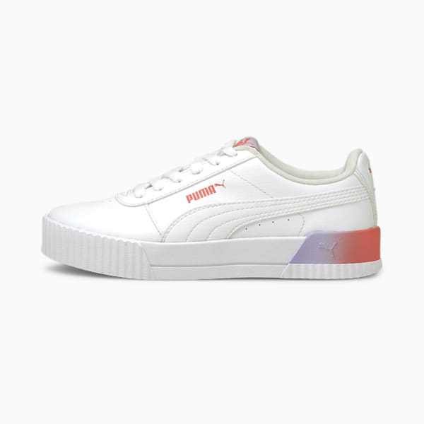 Carina Summer Fade Sneakers JR, Puma White-Puma White-Sun Kissed Coral, extralarge