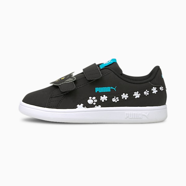 PUMA Smash v2 Summer Animals Little Kids' Shoes, Puma Black-Puma White, extralarge