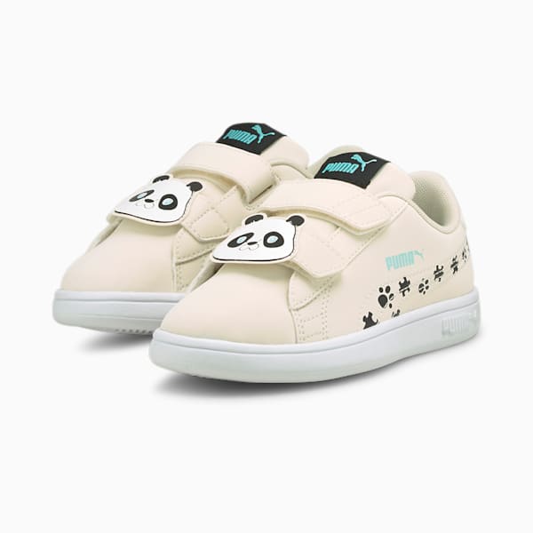 PUMA Smash v2 Summer Animals Little Kids' Shoes, Eggnog-Puma Black, extralarge