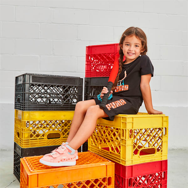 Smash v2 Summer Animals Kid's Sneakers, Apricot Blush-Tigerlily, extralarge-IND