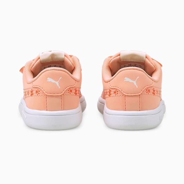 PUMA Smash v2 Summer Animals Toddler Shoes, Apricot Blush-Tigerlily, extralarge
