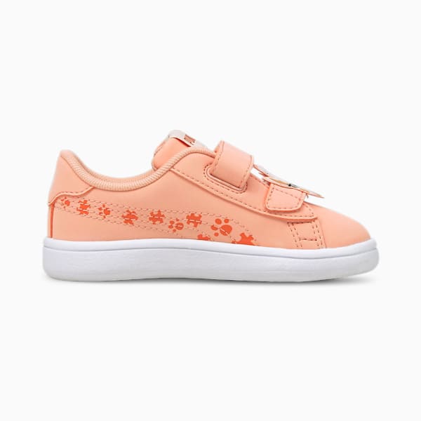 PUMA Smash v2 Summer Animals Toddler Shoes, Apricot Blush-Tigerlily, extralarge