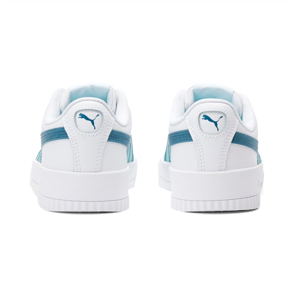 Carina Jelly Girls' Sneakers JR, Puma White-ARUBA BLUE-Digi-blue, extralarge