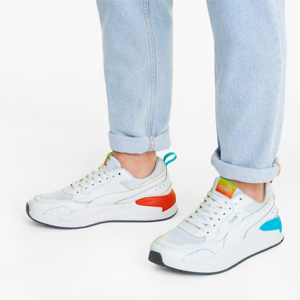 X-Ray² Square Rainbow Men's Sneakers, Puma White-Puma White-Scuba Blue-Poppy Red, extralarge