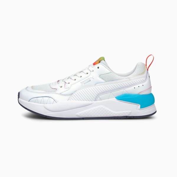 X-Ray² Square Rainbow Men's Sneakers, Puma White-Puma White-Scuba Blue-Poppy Red, extralarge