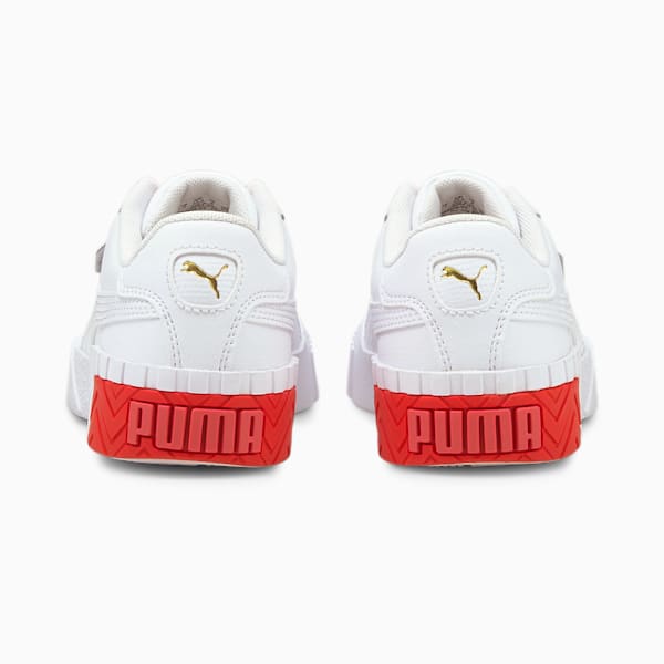 Cali Sneakers JR, Puma White-Poppy Red, extralarge