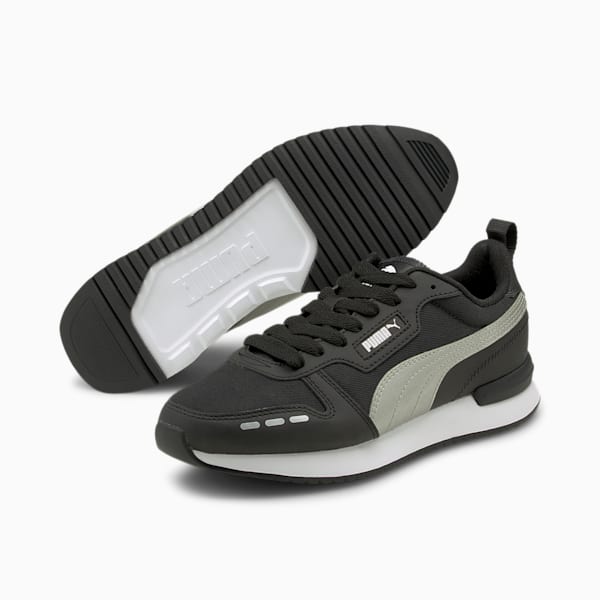PUMA R78 Metallic Formstrip Women's Sneakers, Puma Black-Silver, extralarge