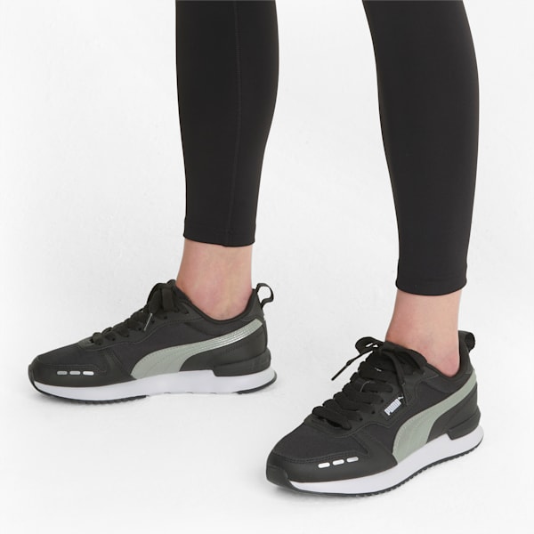 PUMA R78 Metallic Formstrip Women's Sneakers, Puma Black-Silver, extralarge