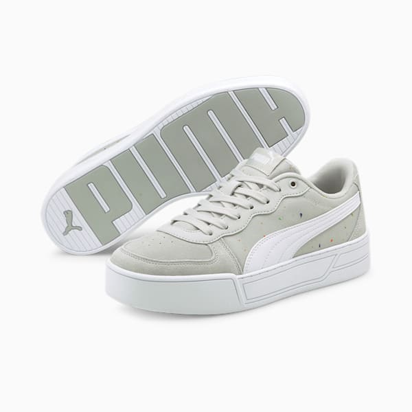 PUMA Skye Dot Women's Sneakers, Gray Violet-Puma White, extralarge