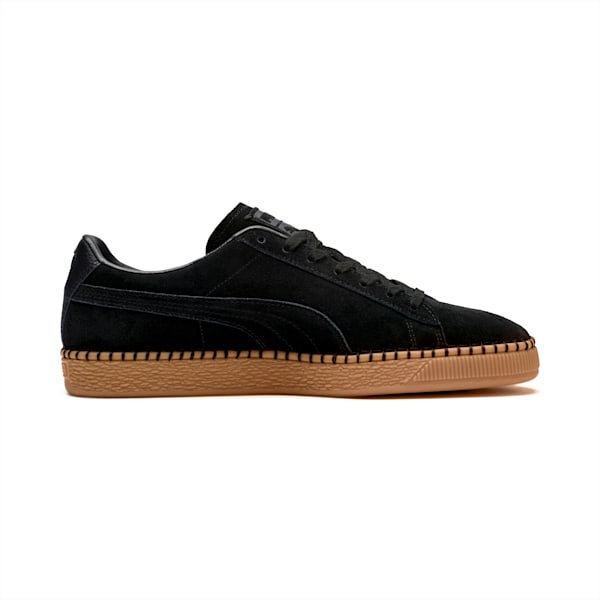 Suede Classic Blanket Stitch Sneakers, Puma Black-Gum, extralarge