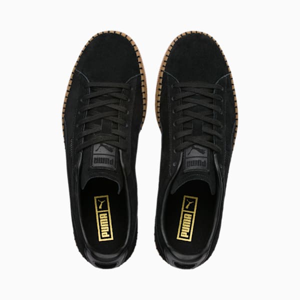 Suede Classic Blanket Stitch Sneakers, Puma Black-Gum, extralarge