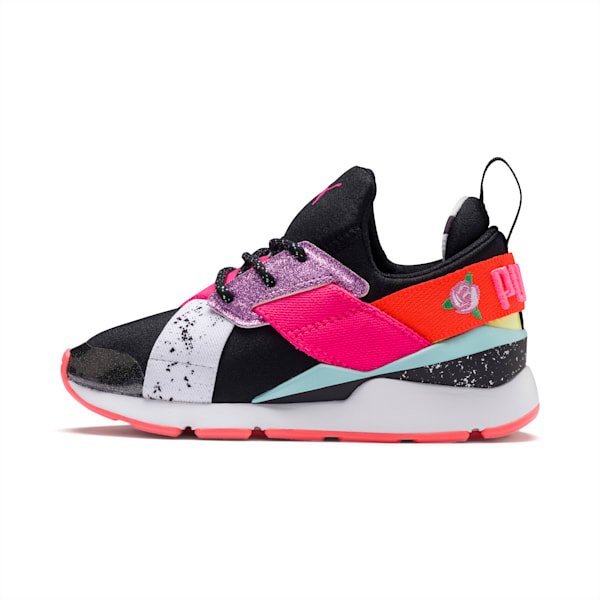 PUMA x SOPHIA WEBSTER Muse Little Kids' Shoes, Puma Black-Puma White, extralarge