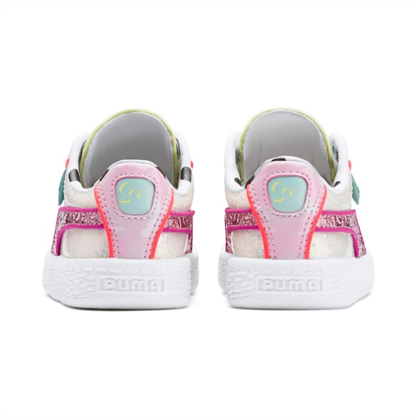 PUMA x SOPHIA WEBSTER Basket Toddler Shoes, Puma White-Pale Pink, extralarge