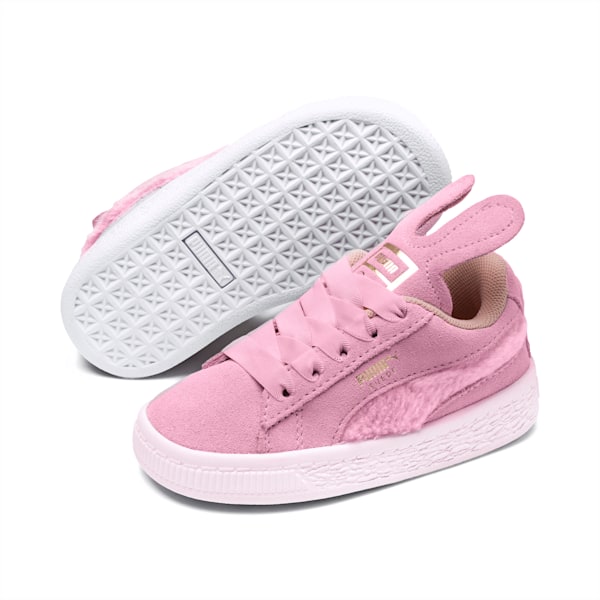 Suede Easter AC Little Kids' Shoes, Pale Pink-Coral Cloud-Puma Team Gold, extralarge