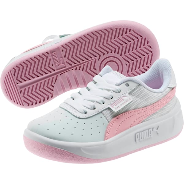 California Little Kids' Shoes, Puma White-Pale Pink-Puma White, extralarge
