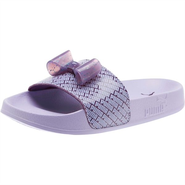 Leadcat Jelly Bow Little Kids' Slides, Indigo-Sweet Lavender, extralarge