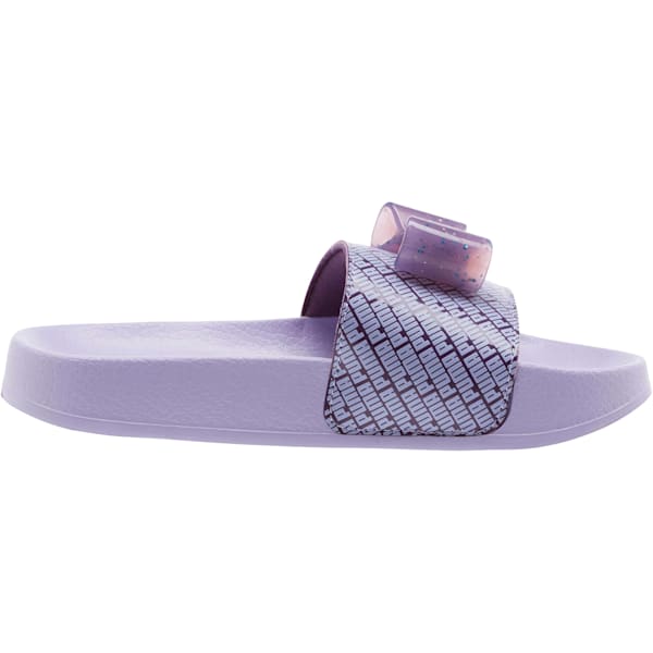 Leadcat Jelly Bow Little Kids' Slides, Indigo-Sweet Lavender, extralarge