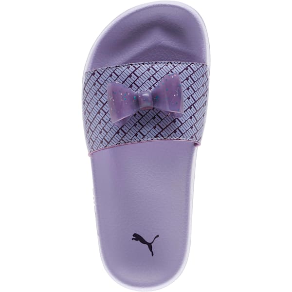 Leadcat Jelly Bow Little Kids' Slides, Indigo-Sweet Lavender, extralarge