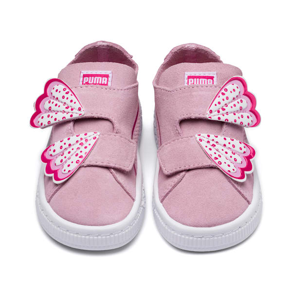 Suede Deconstruct Butterfly Toddler Shoes, Pale Pink-Fuchsia Purple-Puma White, extralarge