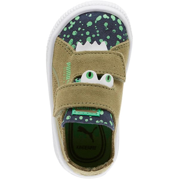 Suede Deconstruct Monster Toddler Shoes, Olivine-Peacoat-Irish Green, extralarge