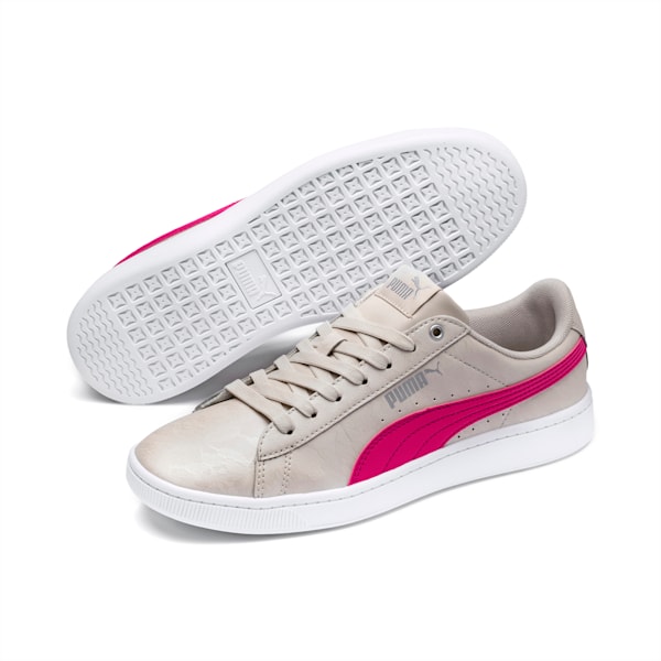 PUMA Vikky v2 Summer Women’s Sneakers, Silver Gray-F Purple-Silver, extralarge