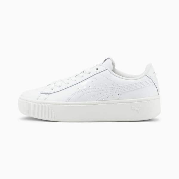 PUMA Vikky Stacked Women’s Sneakers, Puma White-Puma White, extralarge