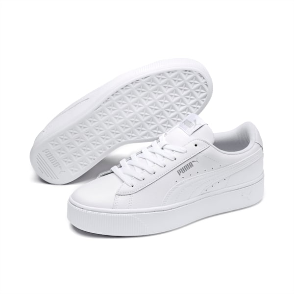 Vikky Stacked Women's Sneakers, Puma White-Puma White, extralarge-IND