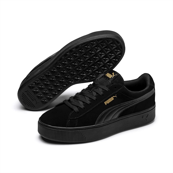 PUMA Vikky Stacked Women's Shoes, Puma Black-Puma Black, extralarge-IND