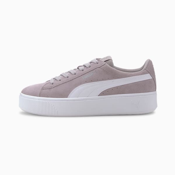 PUMA Vikky Stacked Suede Women’s Sneakers, Raindrops-Puma White, extralarge