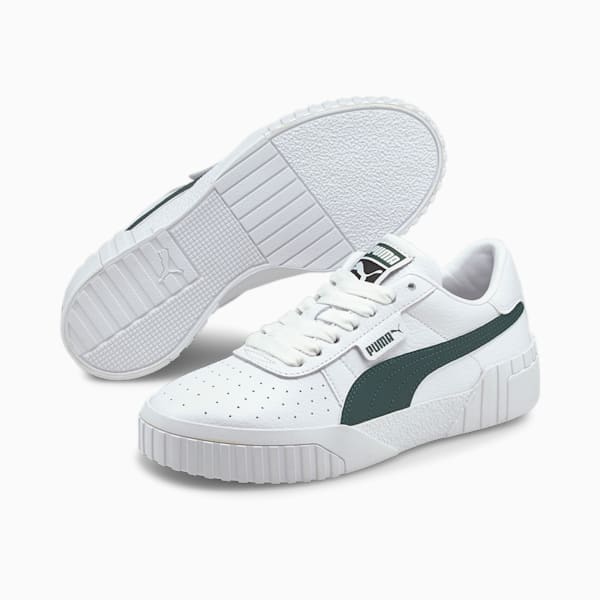 Cali Women's Sneakers, Puma White-Green Gables, extralarge