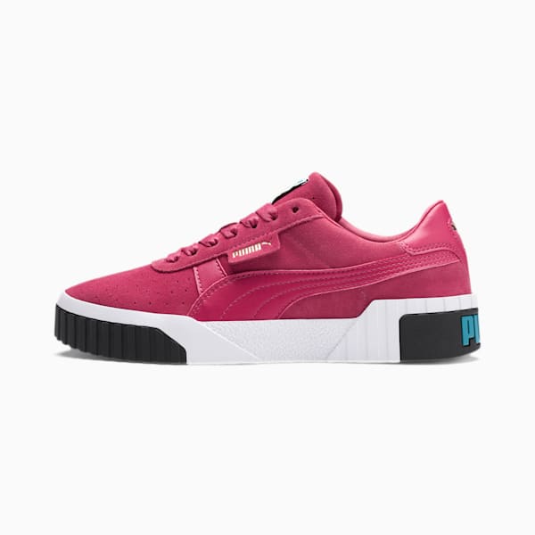 Cali Suede Women's Sneakers, Fuchsia Purple, extralarge