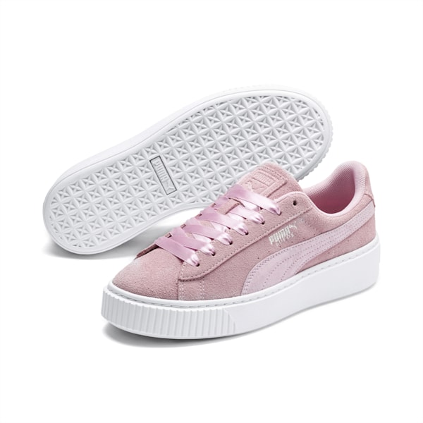 Platform Galaxy Women's Shoes, Pale Pink-Puma Silver, extralarge