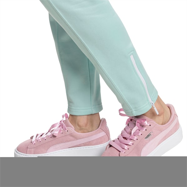 Suede Platform Galaxy Women's Sneakers, Pale Pink-Puma Silver, extralarge