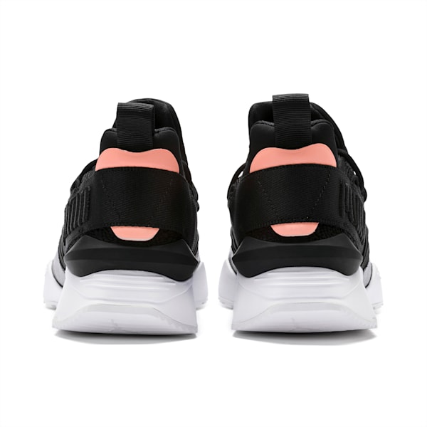 Muse Maia Bio Hacking Women’s Sneakers, Puma Black-Bright Peach, extralarge