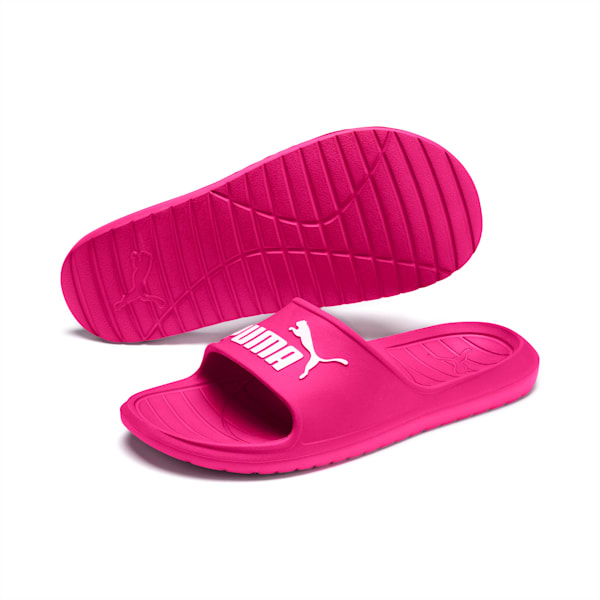 Divecat v2 Slides, Fuchsia Purple-Puma White, extralarge