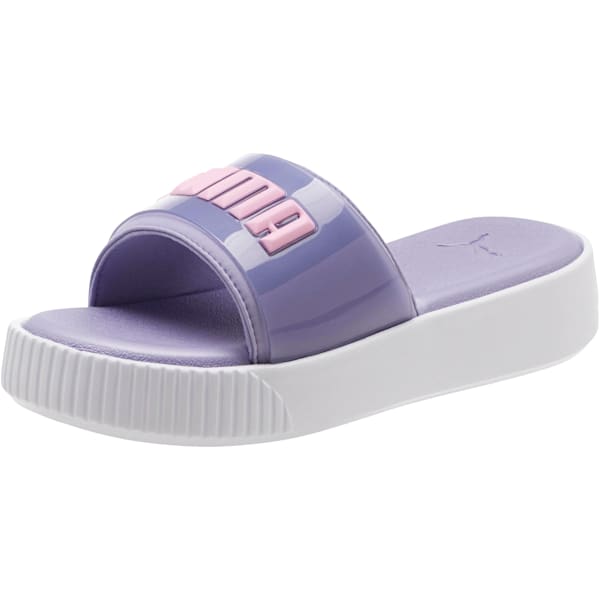 Platform Fashion Women’s Slides, Sweet Lavender-Puma White, extralarge