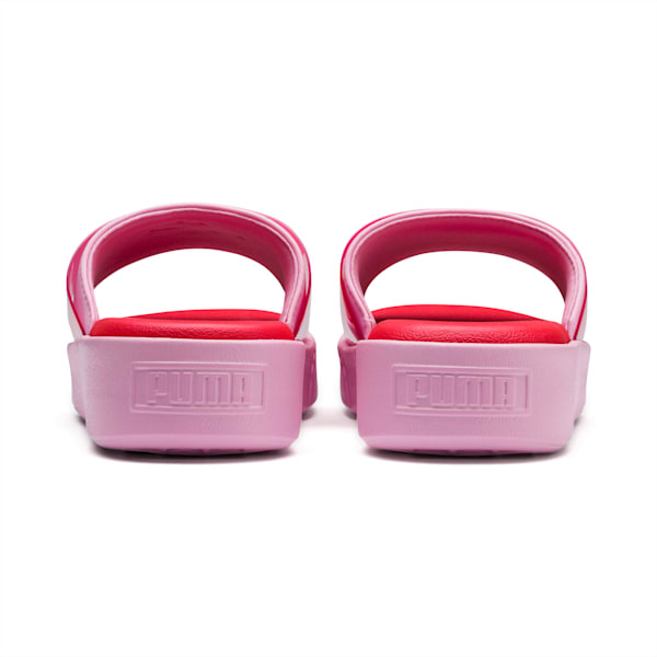 Platform Fashion Women’s Slides, Hibiscus -Pale Pink, extralarge