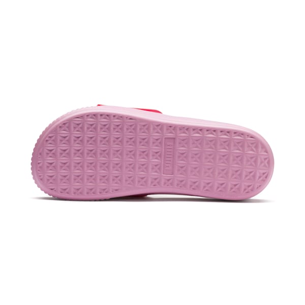 Platform Fashion Women’s Slides, Hibiscus -Pale Pink, extralarge