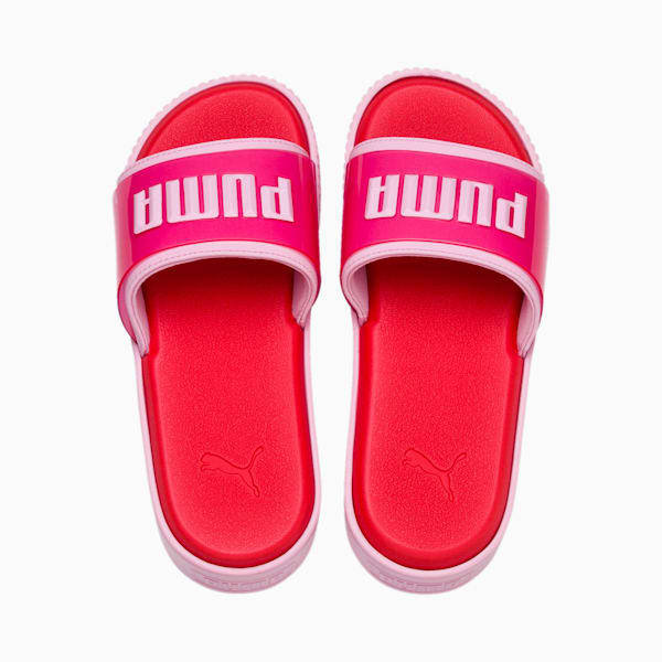 Platform Fashion Women’s Slides, Hibiscus -Pale Pink, extralarge