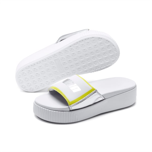 Metallic puma slides outlet