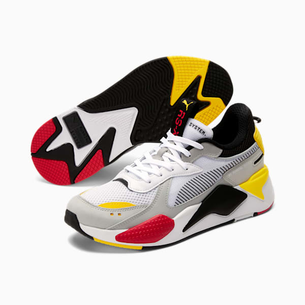 RS-X Toys Men's Sneakers, Puma White-Puma Black-Cyber Yellow, extralarge