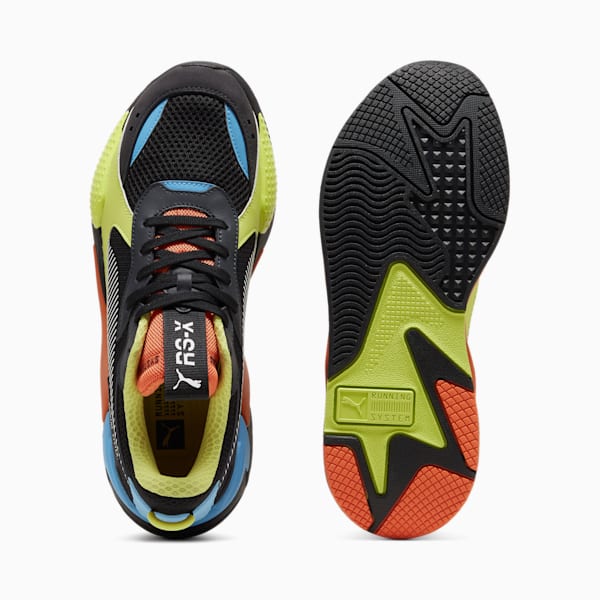 RS-X Toys Men's Sneakers, PUMA Black-Lime Sheen, extralarge