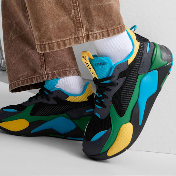 RS-X Toys Men's Sneakers, PUMA Black-Archive Green, extralarge