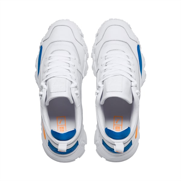 Trailfox Leather Sneakers, Puma White-Indigo Bunting, extralarge